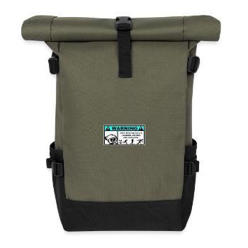 Autocollant Danger Turbo  - Sac à dos roll top - olive/noir - Devant