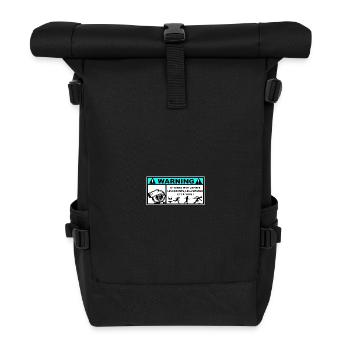 Auto-Aufkleber - Rolltop Rucksack - Schwarz - Vorne