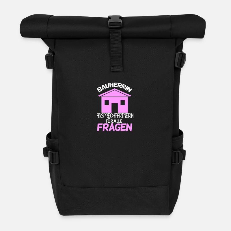 Bauherrin - Rolltop Rucksack - Schwarz