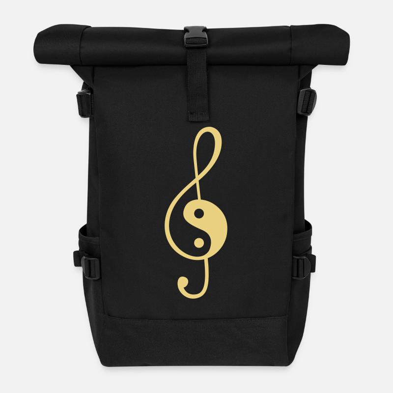 meditieren mit musik - Rolltop Rucksack - Schwarz
