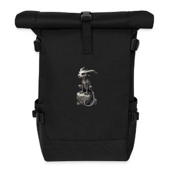 Monster on Stone 2 - Rolltop Rucksack - Schwarz - Vorne