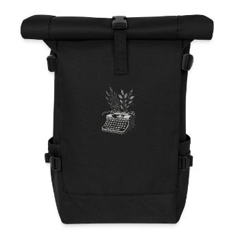 Lettres vivantes - Sac à dos roll top - noir - Devant