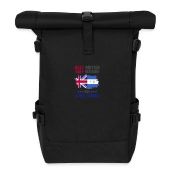 Half British Half Nicaraguan - Roll Top Backpack - black - Front