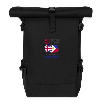Moitié britannique moitié philippin - Sac à dos roll top - noir - Devant