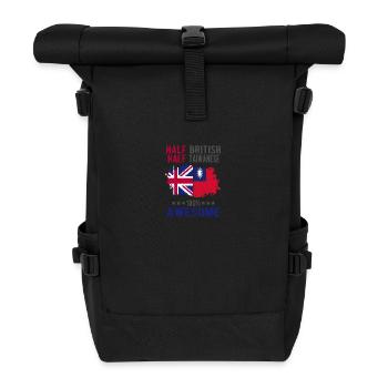 Half British Half Taiwanese - Roll Top Backpack - black - Front
