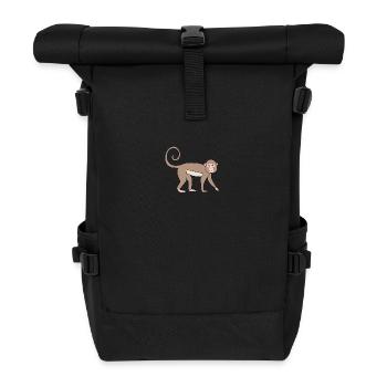 Singe ouistiti - Sac à dos roll top - noir - Devant