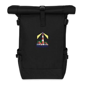 Leuchtturm - Ostseeheilbad Kühlungsborn - Rolltop Rucksack - Schwarz - Vorne