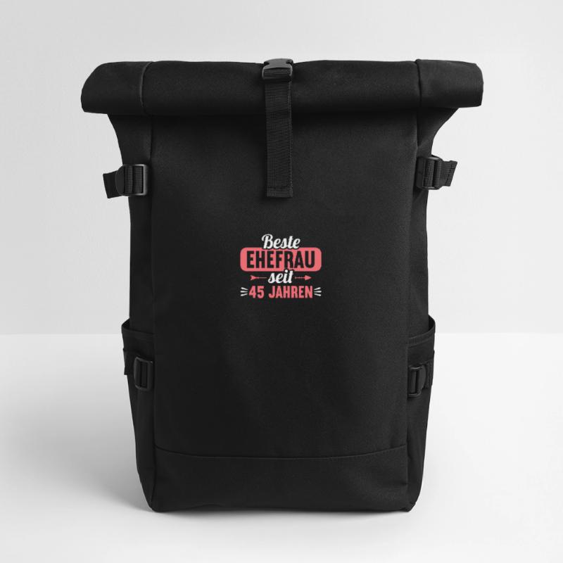 Beste Ehefrau Bester Ehemann seit 45 Jahren Rolltop Rucksack