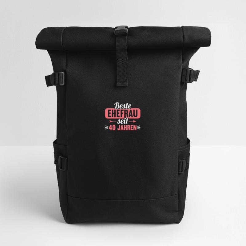 Beste Ehefrau Bester Ehemann seit 40 Jahren Rolltop Rucksack