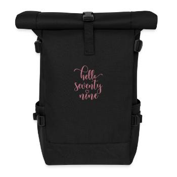Bonjour Soixante-dix neuf Mignon anniversaire de 79 ans - Sac à dos roll top - noir - Devant
