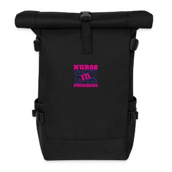 KRANKENSCHWESTER Nurse in Progress - Rolltop Rucksack - Schwarz - Vorne