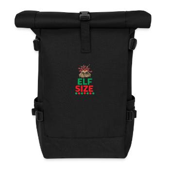 Ugly Christmas Elves Size Sayings - Roll Top Backpack - black - Front