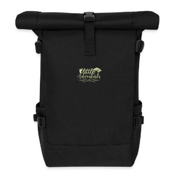 Kleiner Abenteurer Wandern - Rolltop Rucksack - Schwarz - Vorne