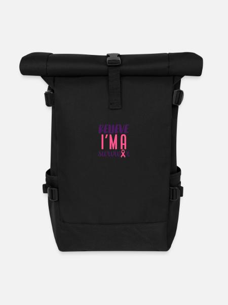 Glaube ich bin ein Überlebender - Rolltop Rucksack - Schwarz