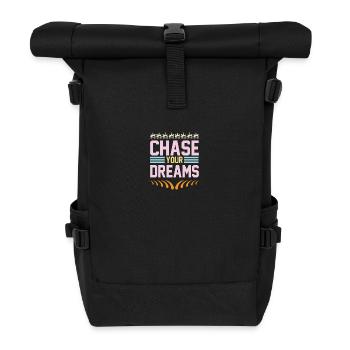 Live your dreams Unicorn - Roll Top Backpack - black - Front
