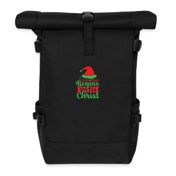 Noël commence avec le modèle christ norvégien - Sac à dos roll top - noir - Devant