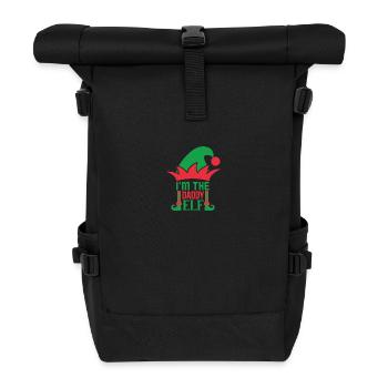 Ich bin der Papa-Elf Ugly Christmas - Rolltop Rucksack - Schwarz - Vorne