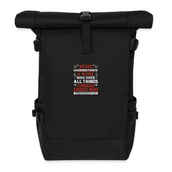 Never underestimate a nurse - Roll Top Backpack - black - Front