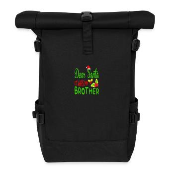 Lieber Weihnachtsmann Es war mein Bruder Norweger - Rolltop Rucksack - Schwarz - Vorne