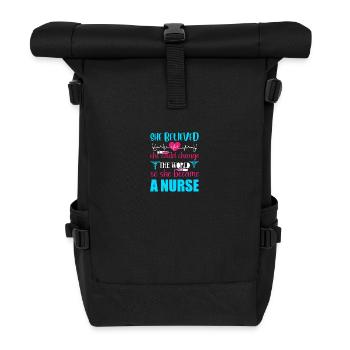 Nurse changes the world - Roll Top Backpack - black - Front