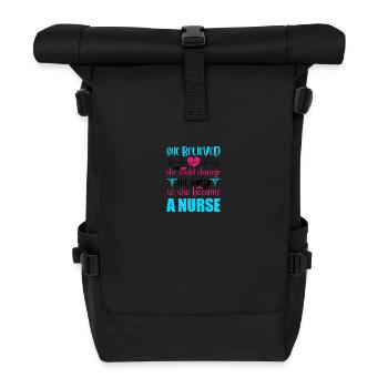 Krankenschwester verändern die Welt - Rolltop Rucksack - Schwarz - Vorne