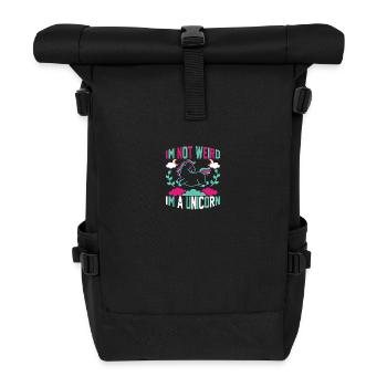 I'm not weird, I'm a unicorn unicorn - Roll Top Backpack - black - Front