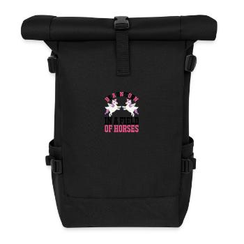 Soyez une licorne sur une prairie de chevaux Licorne - Sac à dos roll top - noir - Devant