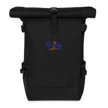 Camping Camper Nature funny saying - Roll Top Backpack - black - Front