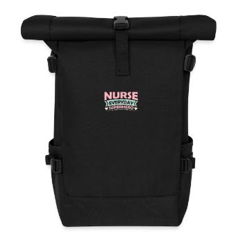 NURSE Nurse everyday superhero - Roll Top Backpack - black - Front