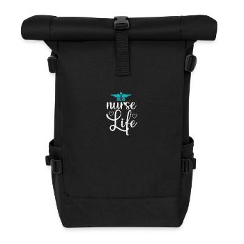 Krankenschwester Leben - Rolltop Rucksack - Schwarz - Vorne