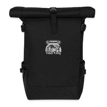 Camping Camper Nature funny saying - Roll Top Backpack - black - Front