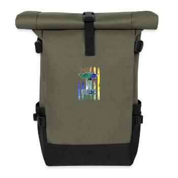 Nurse Hospital Emergency - Roll Top Backpack - olive/black - Front