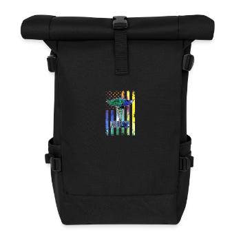Krankenschwester Krankenhaus Not - Rolltop Rucksack - Schwarz - Vorne