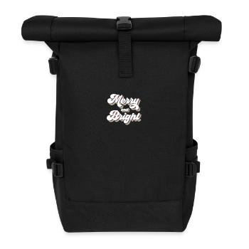 Cheerful and bright Ugly Christmas - Roll Top Backpack - black - Front