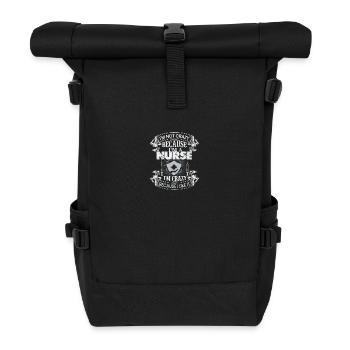 Crazy nurse - Roll Top Backpack - black - Front