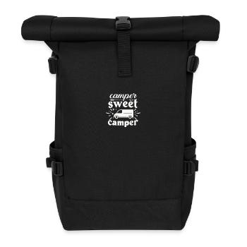 Wandern Natur Outdoor Berge - Rolltop Rucksack - Schwarz - Vorne