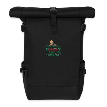 Camping Camper Nature funny saying - Roll Top Backpack - black - Front