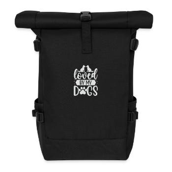 Aimé par mes chiens - Sac à dos roll top - noir - Devant