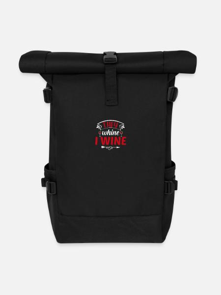Ich Weine - Rolltop Rucksack - Schwarz
