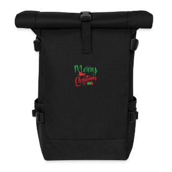 Merry Christmas - Roll Top Backpack - black - Front