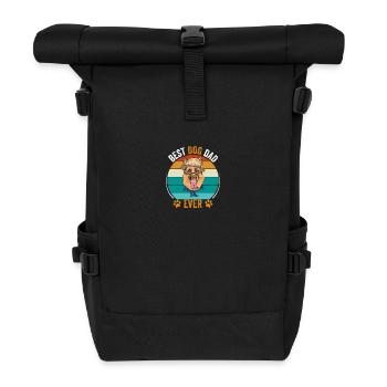 Best dog dad of all time - Roll Top Backpack - black - Front
