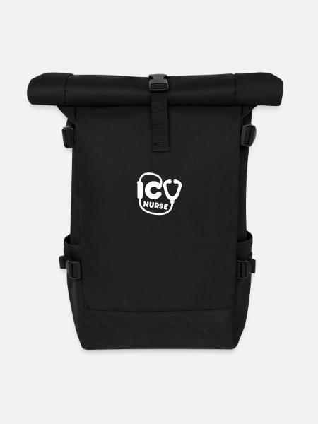 Icu Nurse Nursing - Roll Top Backpack - black