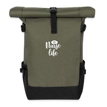 Vie infirmière - Sac à dos roll top - olive/noir - Devant