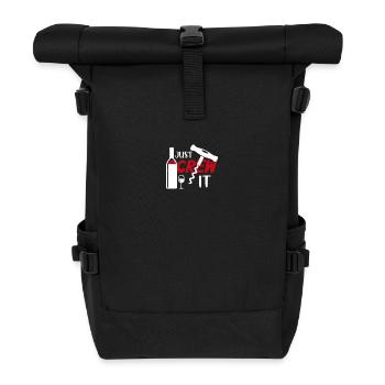 Fuck it - Roll Top Backpack - black - Front