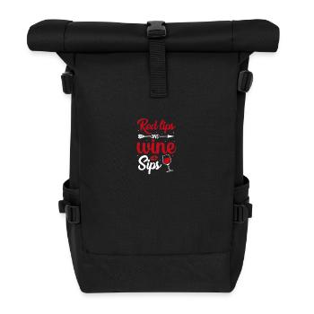 Siddikur Wein - Rolltop Rucksack - Schwarz - Vorne