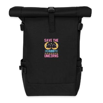 Sauvez la licorne potelée Licorne - Sac à dos roll top - noir - Devant