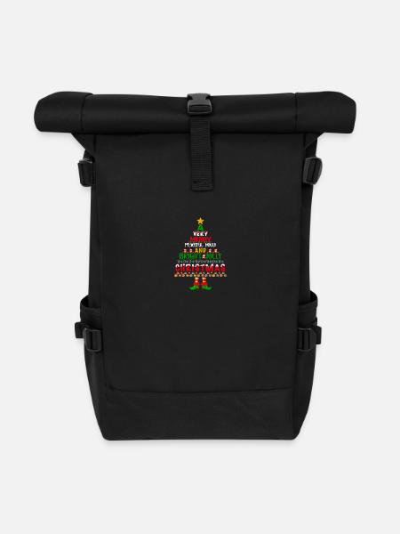 Ugly Christmas Tree Ugly Christmas - Roll Top Backpack - black