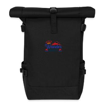 More Hiking Nature Outdoor Mountains - Roll Top Backpack - black - Front