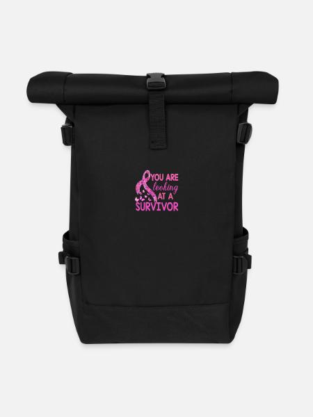 Ihr seht eine Überlebende Brustkrebs - Rolltop Rucksack - Schwarz