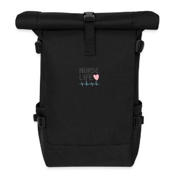 Krankenschwester Leben - Rolltop Rucksack - Schwarz - Vorne